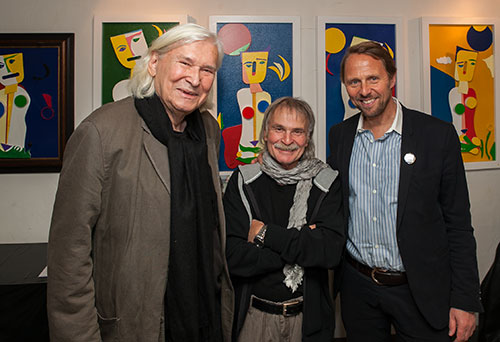 Wolfgang Orth mit Oberbürgermeister Uwe Richrath und Peter Rüchel